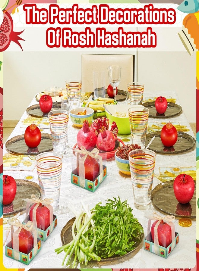 Conelist 12 Pcs Red Pomegranate and Apple Candles Rosh Hashanah Candles Artificial Creative Fruit Shape Candle Gifts for Rosh Hashanah Autumn Thanksgiving Christmas Party Home Table Decor - Image 4